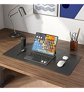 DAWNTREES Desk Mat Protector,PU Leather Laptop Pad,Non Slip, 23.6