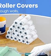 Mister Rui Paint Roller Kit, 9 Pack, 2 Inch Microfiber Paint Roller Covers (3/8