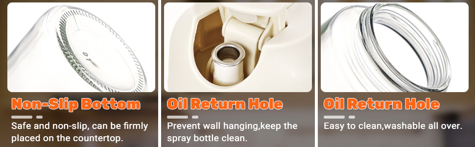 2-in-1 oil sprayer and dispenser Precision oil spray nozzle Fine mist oil sprayer 