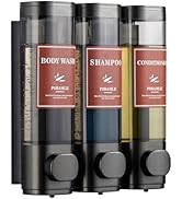 Shampoo and Conditioner Dispenser Wall Mounted Shower Soap Dispenser No Drill Shampoo Dispenser f...