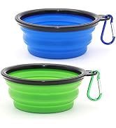 Dog Bowl Pet Collapsible Bowls, 2 Pack for Cats Dogs, Portable Pet Feeding Watering Dish for Walk...