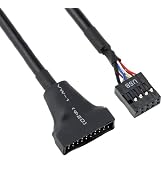 IYUANEPRO USB 3.0 to USB 2.0 Header Adapter Cable, USB3.0 19Pin Male to USB2.0 9Pin Female Mother...
