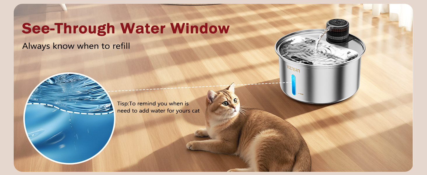 Stainless Steel Cat Water Fountain