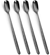 YFWOOD 9.1-Inch Long Handle Iced Tea Spoon, Ice Cream Spoon, Long Coffee Spoons, Stainless Steel ...