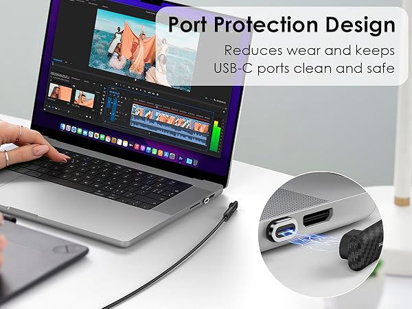 stream deck accessories usb c magnetic adapter 90 degree