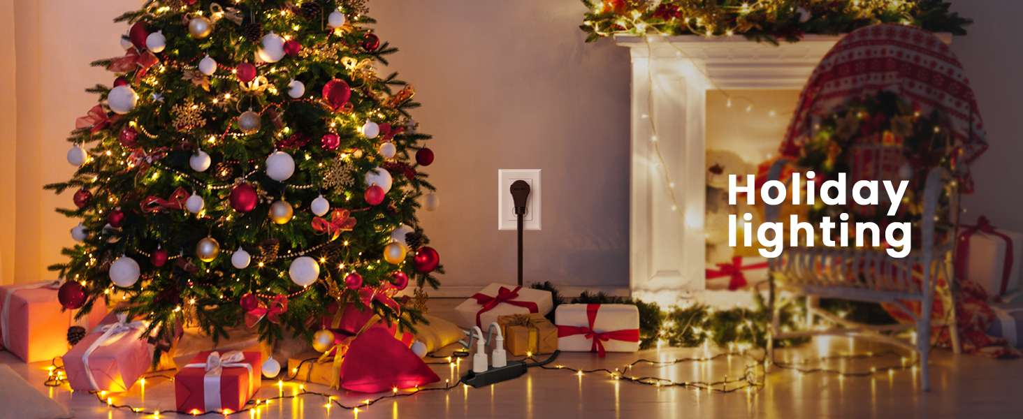 360 degree flat extension cord outlets