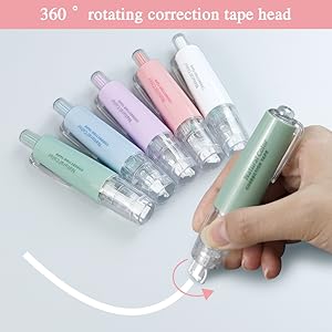 Refillable White Out Tape Pens for Note Taking Supplies