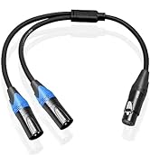 Smithok XLR Splitter Cable,Female to 2 Male XLR Y Cable (XLR Splitter 1 Female to 2 Male),Balance...
