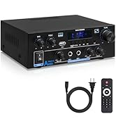 AK55 Stereo Audio Amplifier, 2.0 Channel 70W x2 Bluetooth 5.0 Home Theater Power Amplifier with B...