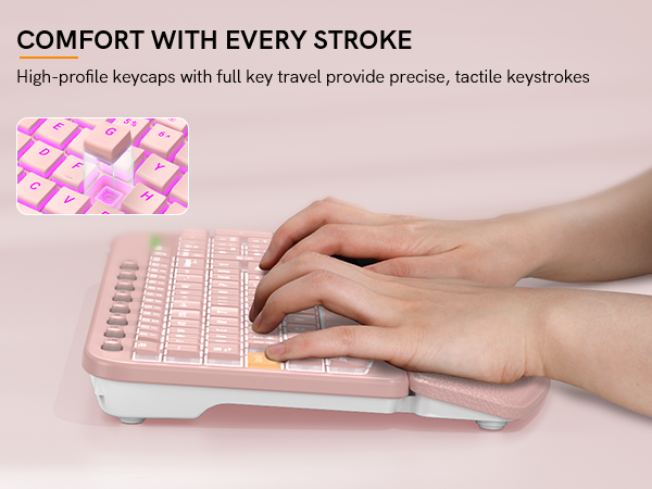 responsive keyboard pink
