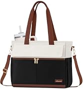 LOVEVOOK Laptop Bag for Women 15.6 Inch Canvas Laptop Large Capacity Work Bags Mutiple Pockets Te...