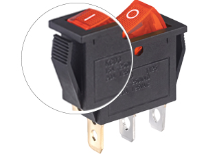 rocker switch with red light