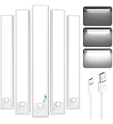 Under Cabinet Lighting, 2200mAh 10 Inch Battery Operated Rechargeable Motion Sensor Night Lights ...