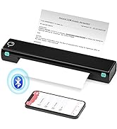Ponek Portable Printers Wireless for Travel, M08F Wireless Inkless Portable Printer, Bluetooth Th...