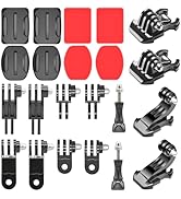 KUANVE Universal Action Camera Accessory Mount Kit, Curved &amp; Flat Adhesive Sticky Mount, Quick Re...