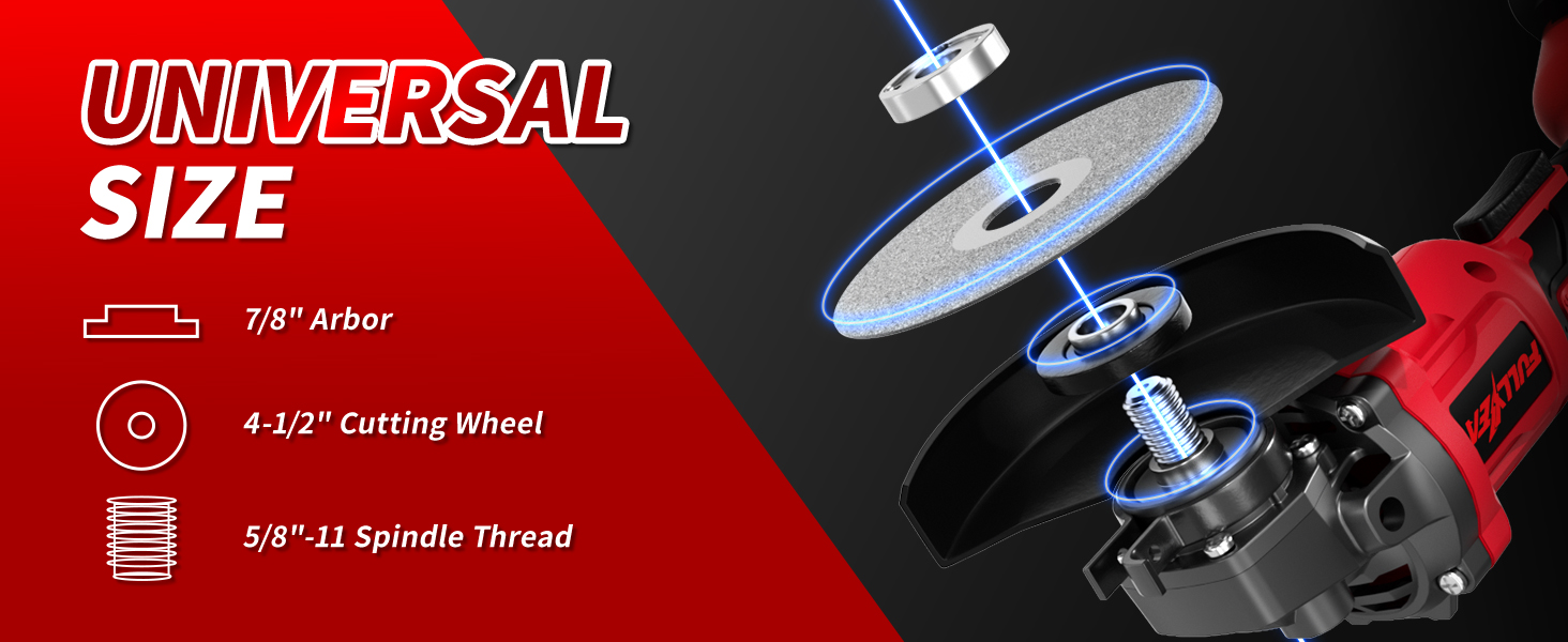 Cordless Angle Grinder Electric Grinder Tool Kit for Cutting, Grinding