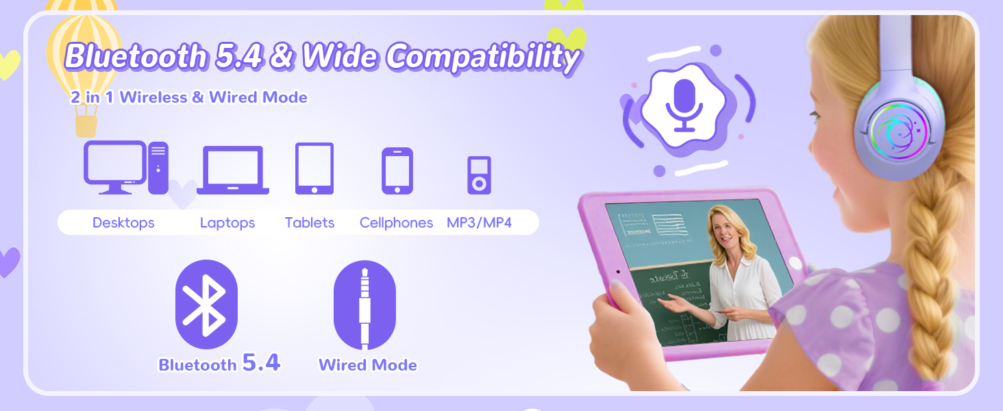 Bluetooth kids headphones 