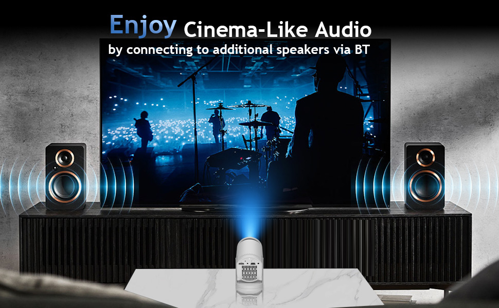 projector;mini projector;portable projector;projector with wifi and bluetooth;projector for bedroom