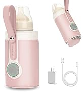 MEHIDFY Bottle Warmer with 2A USB Wall Charger, Portable Bottle Warmer with 3 Temperature Control...