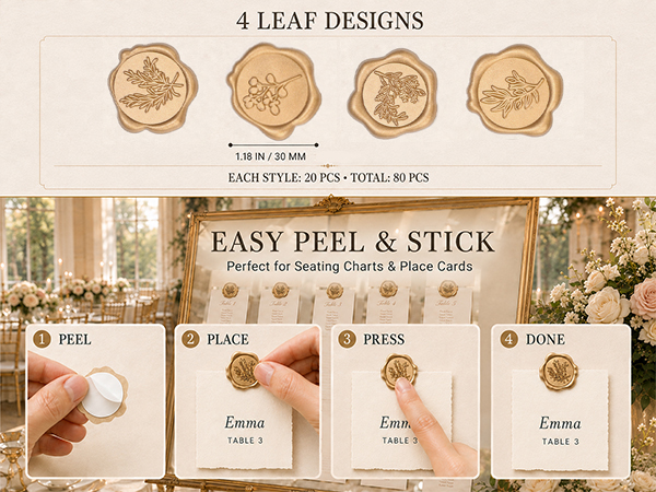 LIGHT GOLD WAX SEAL STICKERS