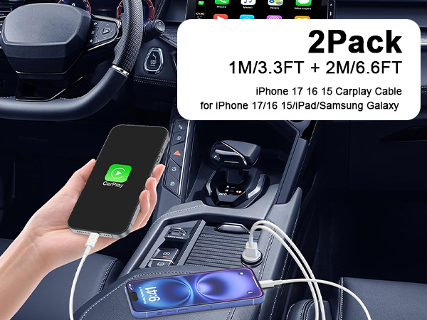 Text reads '2Pack' and 'TPMS-SF1 + 2MB-SF1'. Car charging device with blue LED illumination, shown in various usage scenarios in vehicle settings.