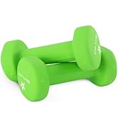 Yes4All Neoprene Coated Dumbbell Hand Weight Sets of 2 - Multiple Weight Options with 15 Colors, ...