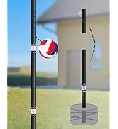Arejonner Outdoor Tetherball Game Set for Whole Family - Rust-Resistant Aluminum Poles, 11Ft Adju...