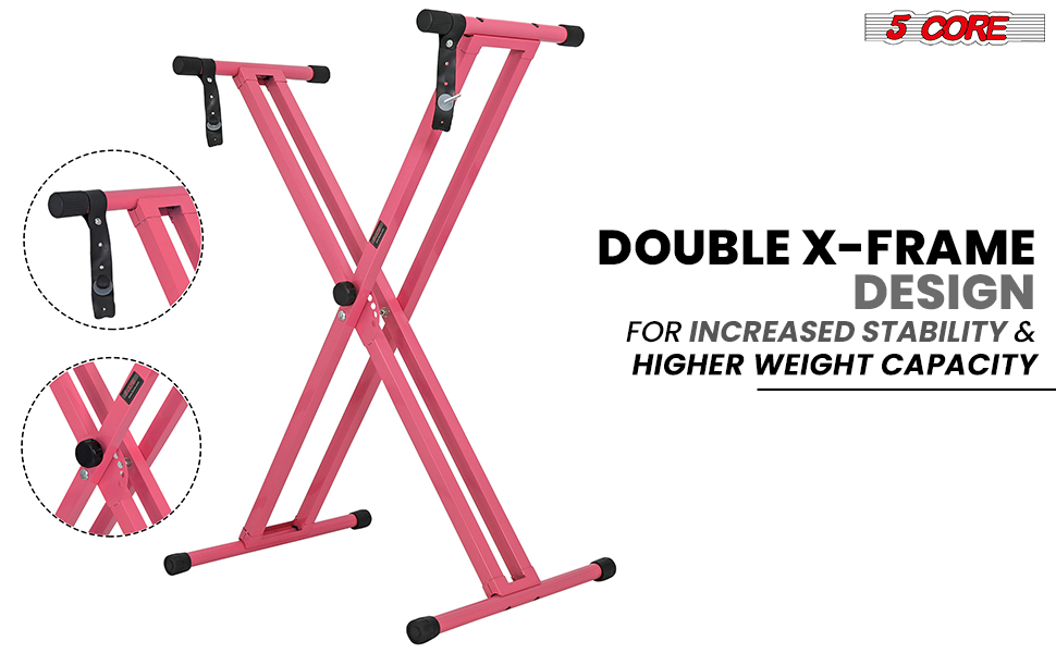 Keyboard Stand Single X Style 7 Adjustable Digital Electric Piano 61 76 88 Keys