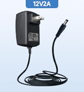 UL Listed 12V 2A 10ft Power Supply Adapter, AC to DC 24W 2000mA 1500mA 1000mA 800mA 500mA Replace...