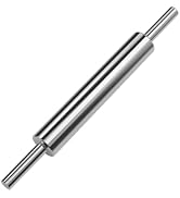 Rolling Pin (17 Inches) –304 Stainless Steel Roll Pins for Baking Pizza Dough Pie Cookie-Dough Ro...