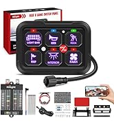 Nilight 6 Gang Switch Panel 12V 24V Universal Circuit Control Relay System with RGB Backlight APP...
