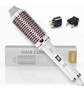 Ukliss 1.5 inch Thermal Brush, Dual Voltage Fast Heated Styling Tool for Worldwide Travel, Cerami...