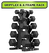 dumbbell set with rack