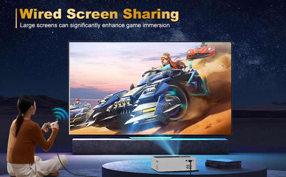 projector;mini projector;portable projector;projector with wifi and bluetooth;projector for bedroom
