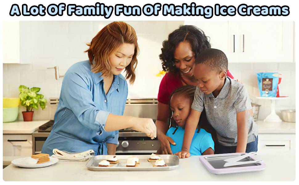 A Lot Of Family Fun Of Making Ice Creams