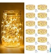 btfarm 12 Pack Fairy Lights Battery Operated [3 Modes], 7ft 20 Led Twinkle Lights String Lights W...