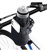 WOTOW Bike Water Bottle Holder Bag, Bicycle Insulated Drink Cup Holder, Handlebar Frame Strap-On ...