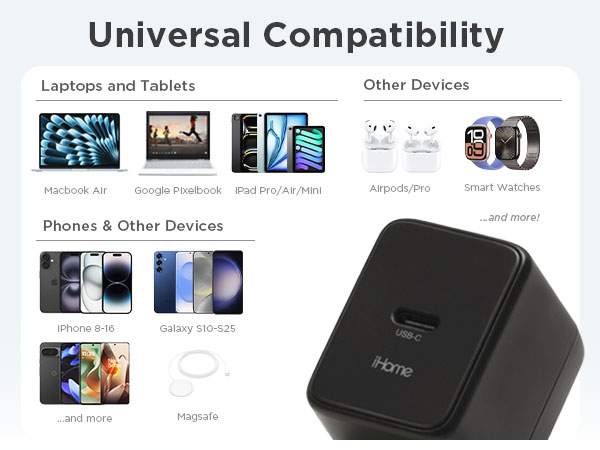 Safe charging comes with built-in protection.