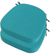idee-home Outdoor Chair Cushions Set of 2, Waterproof Patio Furniture Cushions with Ties, Thick O...