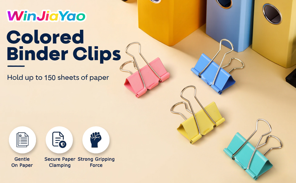 Large Binder Clips Assorted Colors