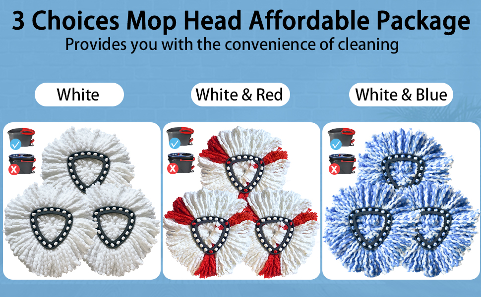 Mop Replacement Heads,Easy Cleaning Mop Head Replacement.