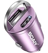 Ultra-Mini USB C Car Charger, 30W Fast Charging Car Charger, PD &amp; QC 3.0 USB Car Charger Adapter ...