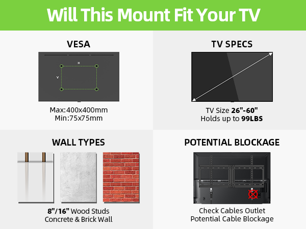 tv mount 32 in