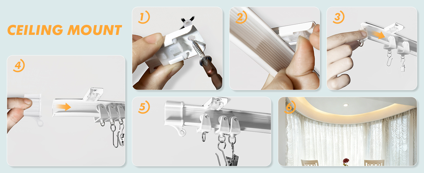 Flexible Bendable Ceiling Curtain Track