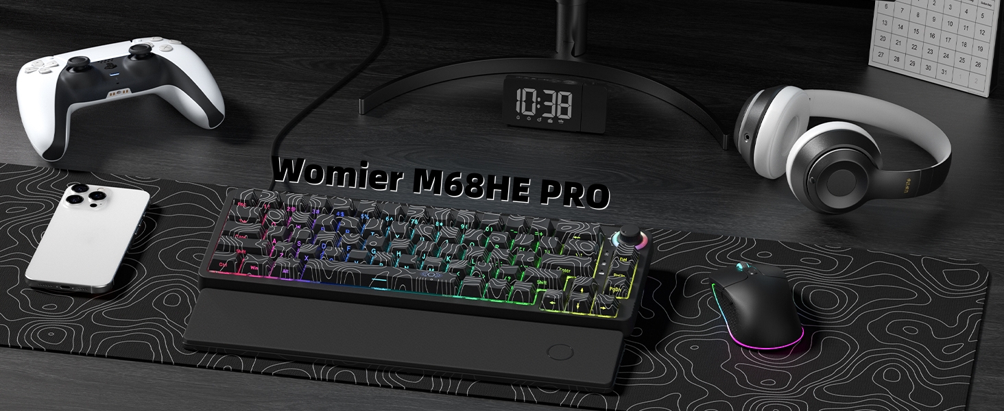 60% Percent Keyboard Rapid Trigger, Hall Effect Topographic Gaming Keyboard, Wired Custom Keyboard