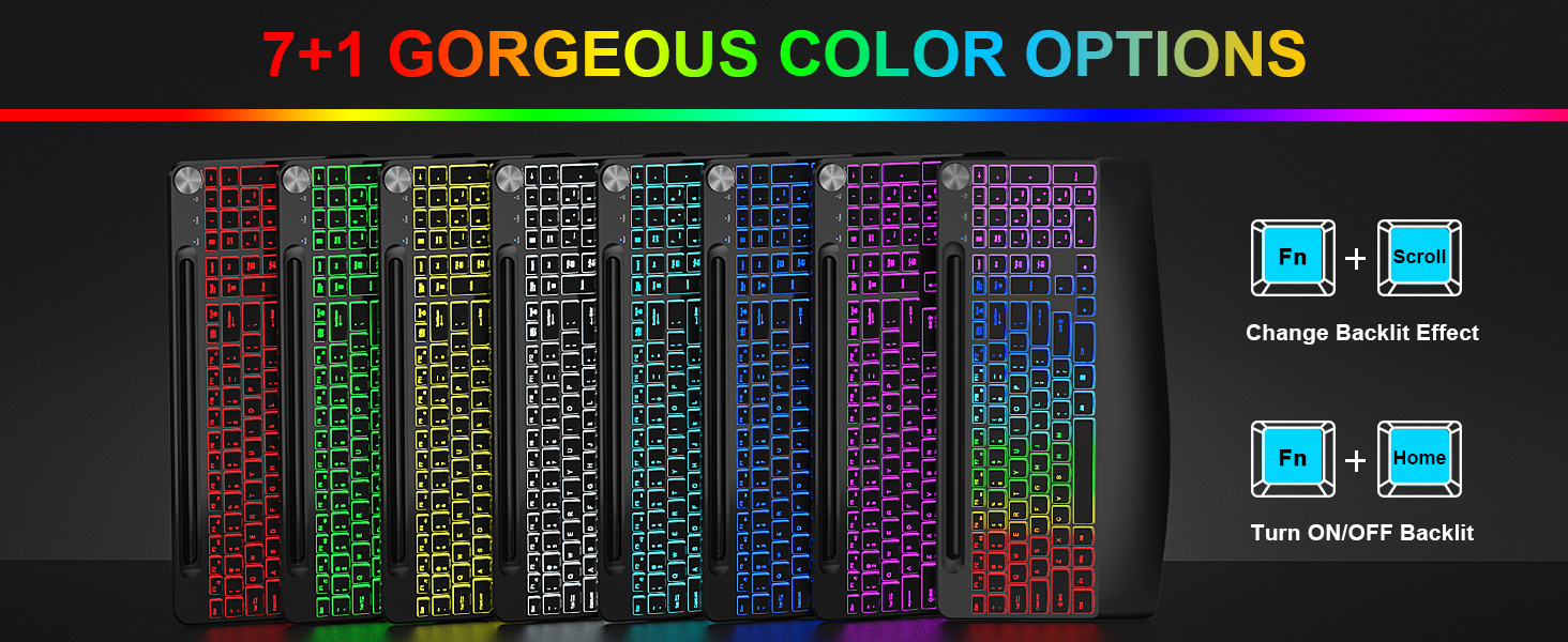 light up keyboard and mouse wireless