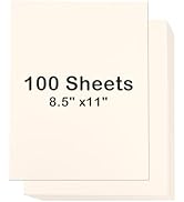 AOBOPLE 100 Sheets Cream Card Stock Paper 8.5 x 11 Double Sided Cream Cardstock Paper 180gsm Thic...