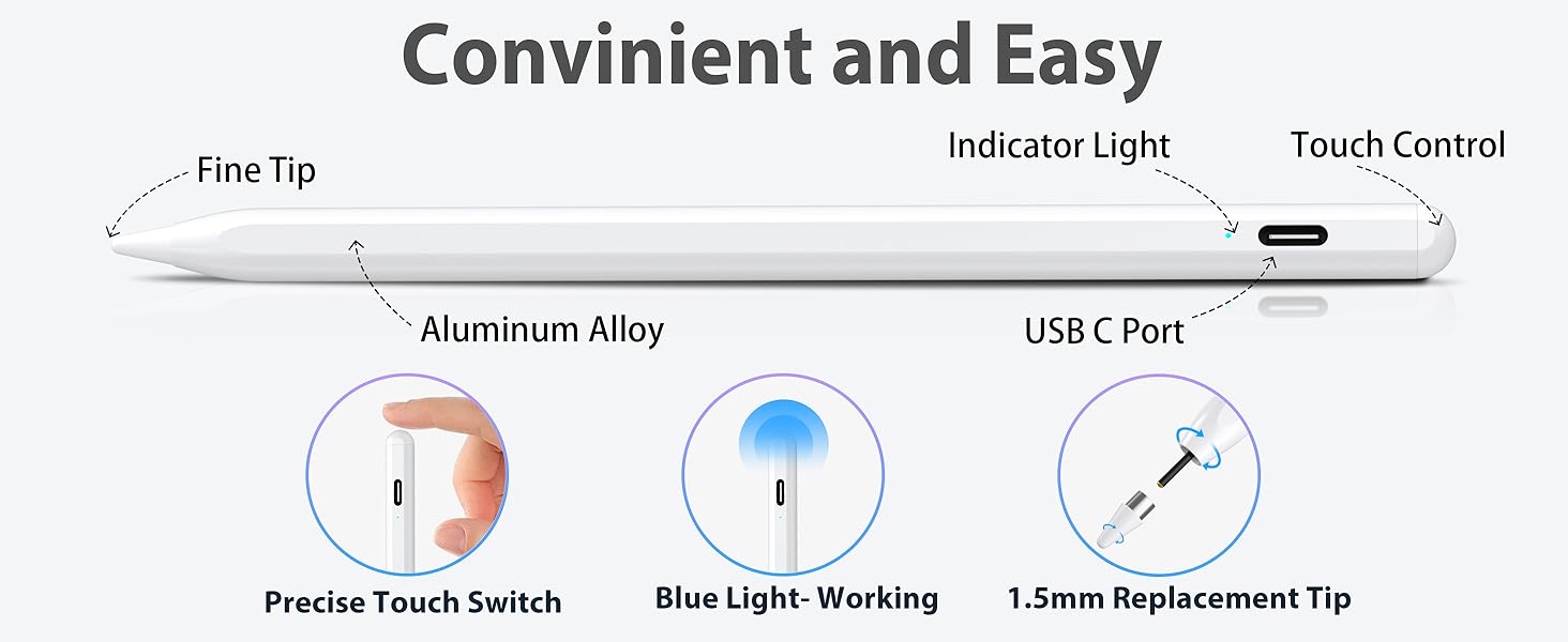 Stylus Pen Compatible for iOS/Android/Tablets