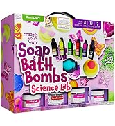 Soap &amp; Bath Bomb Making Kit for Kids, 3-in-1 Spa Science Kit, Craft Gifts For Girls &amp; Boys Age 6,...