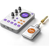 Synido 5.8GHz Wireless Guitar System Transmitter and Receiver Electric Musical Instrument Recharg...